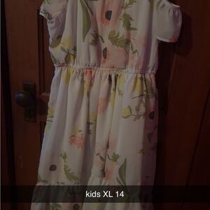 6/$20 The Children's Place Floral Dress - White and Pink
